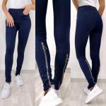 Джеггинсы молнии сзади 3733-1 синие IN