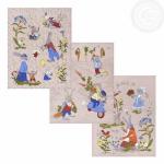 Комплект полотенец "Морковкино" 50*60 см - 3 шт. рогожка хлопок 100%