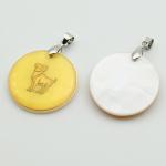 Знаки зодиака с перламутром круг 30мм, упаковка 12шт