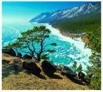 Алмазная мозаика арт. HWA2866 Скалистый берег 40х50 полная выкладка на подрамнике