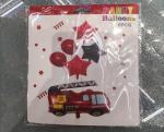 Воздушные шары  6 шт, "Пожарная машина" (74см - Машина, 45см,12"/24см)