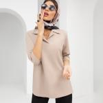 Блуза Комфортная классика (пыльная роза)