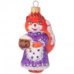 140-282 елочное украшение "лисичка"  в подарочной упаковке высота=11 см