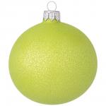140-312 шар "пудровый цвет" салатовый диаметр=85 мм в подарочной упаковке