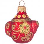 140-271 ёлочное украшение "чайник народные узоры" в подарочной упаковке высота=6 см