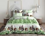 Комплект постельного белья "Белочки"-зелен. бязь хлопок 100%