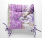 Лаванда 1 Сир. подушка декор. (на стул) 40*40*6 из рогожки 902