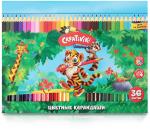 Карандаши цветные 36 цветов Creativiki шестигранные КЦ36КР