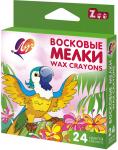 Восковые мелки 24 цвета ZOO ЛУЧ шестигранные 12С 866-08