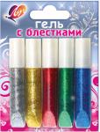 Гель с блестками 5 цветов Блеск ЛУЧ 12С 761-08