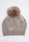 Берет с помпоном из 100% монгольской шерсти         (арт. 05163)