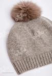 Берет с помпоном из 100% монгольской шерсти         (арт. 05163)