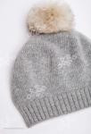 Берет с помпоном из 100% монгольской шерсти         (арт. 05158)