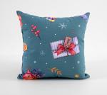 Колядки 1 бир. зел подушка декор. 40*40 из рогожки 902