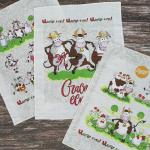 Набор полотенц рогожка 3 шт 11807/1 Счастье есть