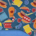 Набор вафельных полотенец 3 шт 35/75 см 431/1 Кухня цвет синий