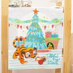 Набор вафельных полотенец 3 шт 45/60 см 3088-2 Тигрята