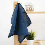 Набор вафельных полотенец 3 шт 35/50 см цвет индиго, петелька