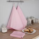 Набор вафельных полотенец Премиум 3 шт 45/70 см 706 розовый