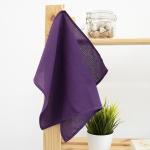 Набор вафельных полотенец 3 шт 35/50 см цвет фиолетовый, петелька