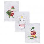 Набор вафельных полотенец 3 шт 45/60 см 3028-3 Мышиный король