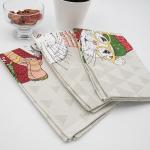 Набор вафельных полотенец 3 шт 45/60 см 3028-3 Мышиный король