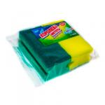 Губка для посуды профильная (2 шт) Super BIG Королева Чистоты