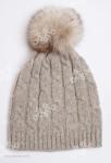 Шапка из 100% монгольской шерсти с помпоном         (арт. 05103)