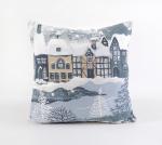 Тихий вечер подушка декор. 40*40 из рогожки 902