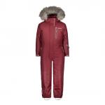 Зимний утепленный слитный комбинезон для девочек KUOMA HENNA BORDEAUX