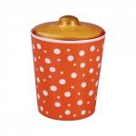 Банка  2л  Горошек бел.-оранж. с кр.