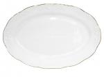 Блюдо овал. 315мм ф Надежда Белое завод край зол