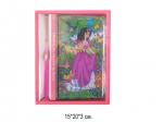 Алмазная мозаика арт. 790007-12 Блокнот "Фея с кошечкой"