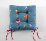 Колядки 1 Бир. подушка декор. (на стул) 40*40*6 из рогожки 902