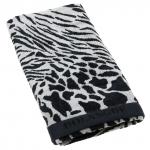 "Missoni-3023" Полотенце махровое 50х90см, плотность 375гр/м2, 100% хлопок, велюр, черный (коричневый), Bolangde (Китай)