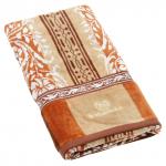 "Missoni-3025" Полотенце махровое 50х90см, плотность 375гр/м2, 100% хлопок, велюр, коричневый, Bolangde (Китай)