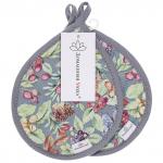 "Marcella" Кухонный комплект: прихватка 20х15,5см "Капелька" - 2шт, хлопок "Премиум" 191г/м2 - хлопок 100%, наполнитель - ватин 280гр/м2, "Домашняя мода" (Россия)