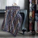 "Missoni-3002" Полотенце махровое 50х90см, плотность 375гр/м2, 100% хлопок, велюр, синий, Bolangde (Китай)