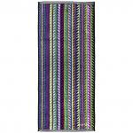 "Missoni-3004" Полотенце махровое 34х78см, плотность 375гр/м2, 100% хлопок, велюр, сиреневый, Bolangde (Китай)