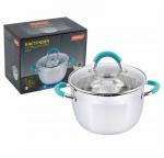 Кастрюля с крышкой "Bravo", 3,9 л, 20*12,5 см, нерж. сталь 5430 Mallony