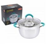 Кастрюля с крышкой "Bravo", 5,1 л, 22*13,5 см, нерж. сталь 5431 Mallony