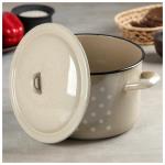 Кастрюля эмаль Горошинки 4,3 л, цилиндрическая ЭТ-71903 Эстет