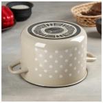 Кастрюля эмаль Горошинки 4,3 л, цилиндрическая ЭТ-71903 Эстет