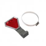 Антистатик автомобильный, 26 см, катафот красный