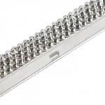 Держатель номера "Стразы", нержавеющая сталь, подложка пластик