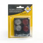 Катафот-саморез номерного знака "ГЛАВДОР" отражающий, красно-белый, набор 4 шт.