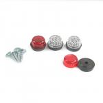 Катафот-саморез номерного знака "ГЛАВДОР" отражающий, красно-белый, набор 4 шт.