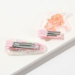 Аксессуары для волос c бижутерией "Единорог", заколки и кулон