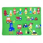 Бизиборд на стену из фетра «Профессии» 25 деталей на липучке, размер поля — 105 ? 75 см