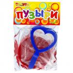 Большие мыльные пузыри «Сердечко» в зеркальном пакете 50 мл, цвета МИКС